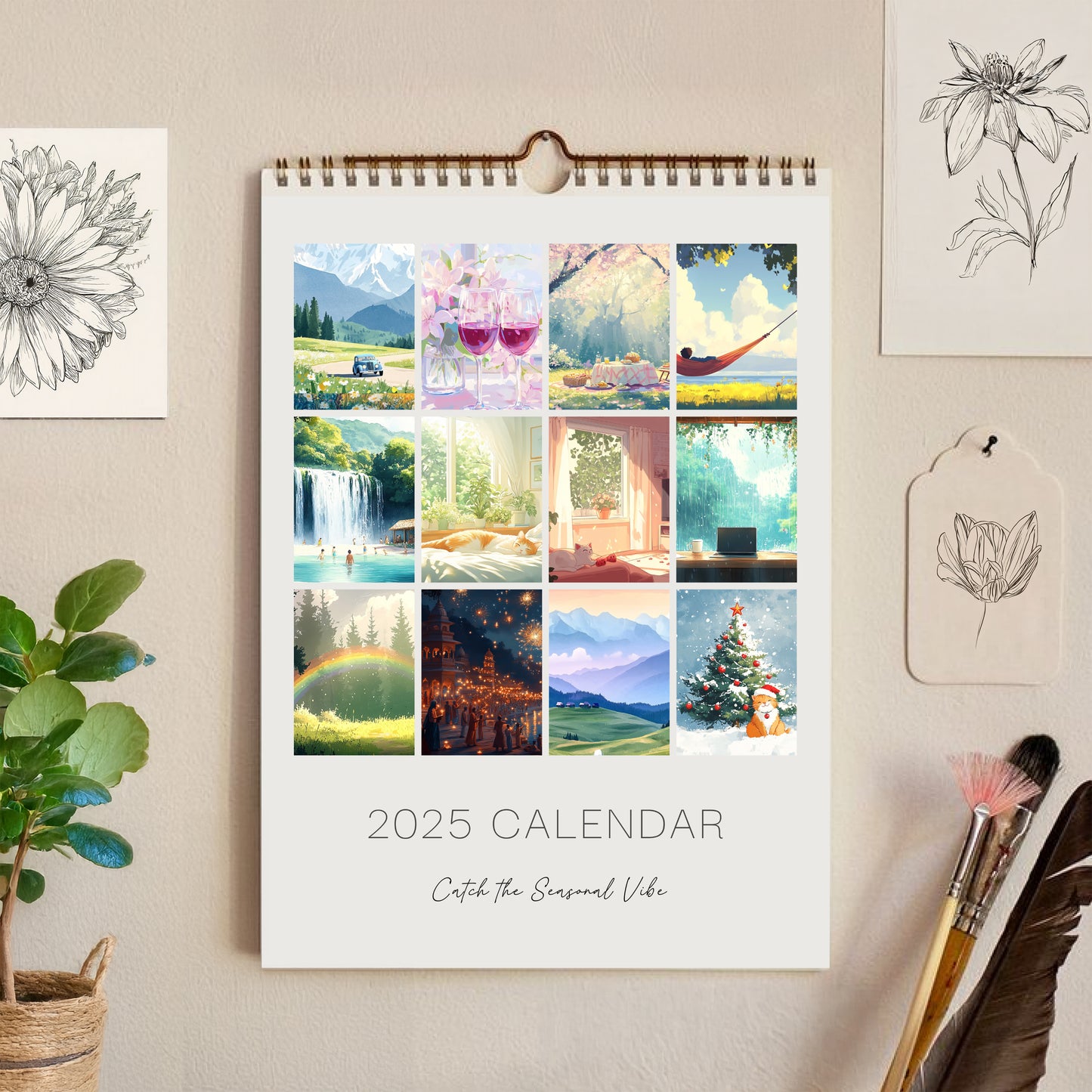 2025 Seasonal Vibe I Wall Calendar