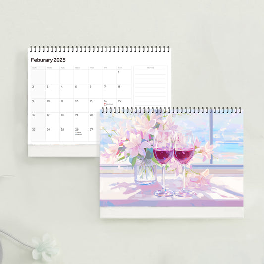 Seasonal Vibe  I Both side print I Desk Calendar 2025