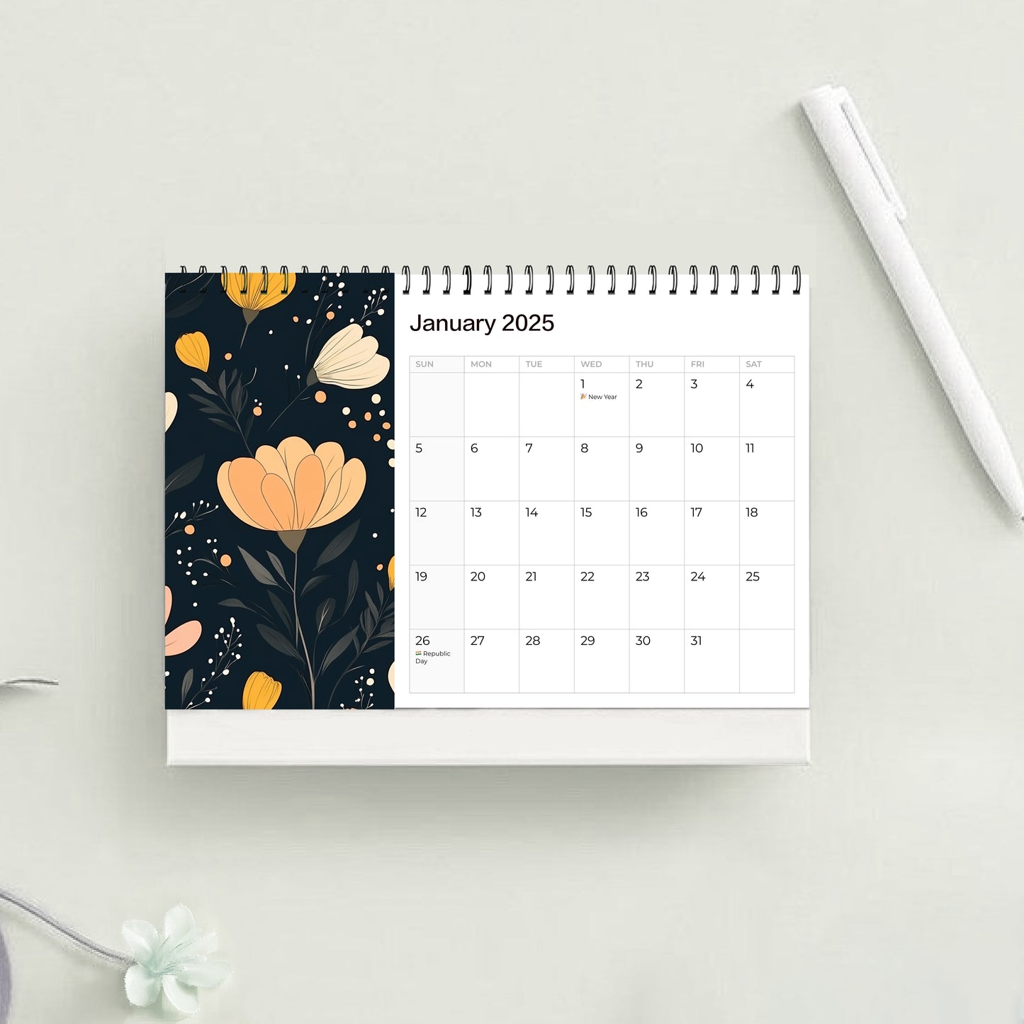 2025 Floral Vibe I Desk Calendars